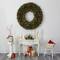 5ft. Pre-Lit Flocked Pine & Pinecone Artificial Christmas Wreath